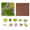 Costway 2 Pack 20" x 20" 3D Hanging Succulents Square Framed Artificial Foliage Wall Art